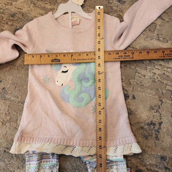 NWT Cynthia Rowley Unicorn 2-Piece Pink Metallic Sweater Snowflake Pants  Small - Picture 12 of 15